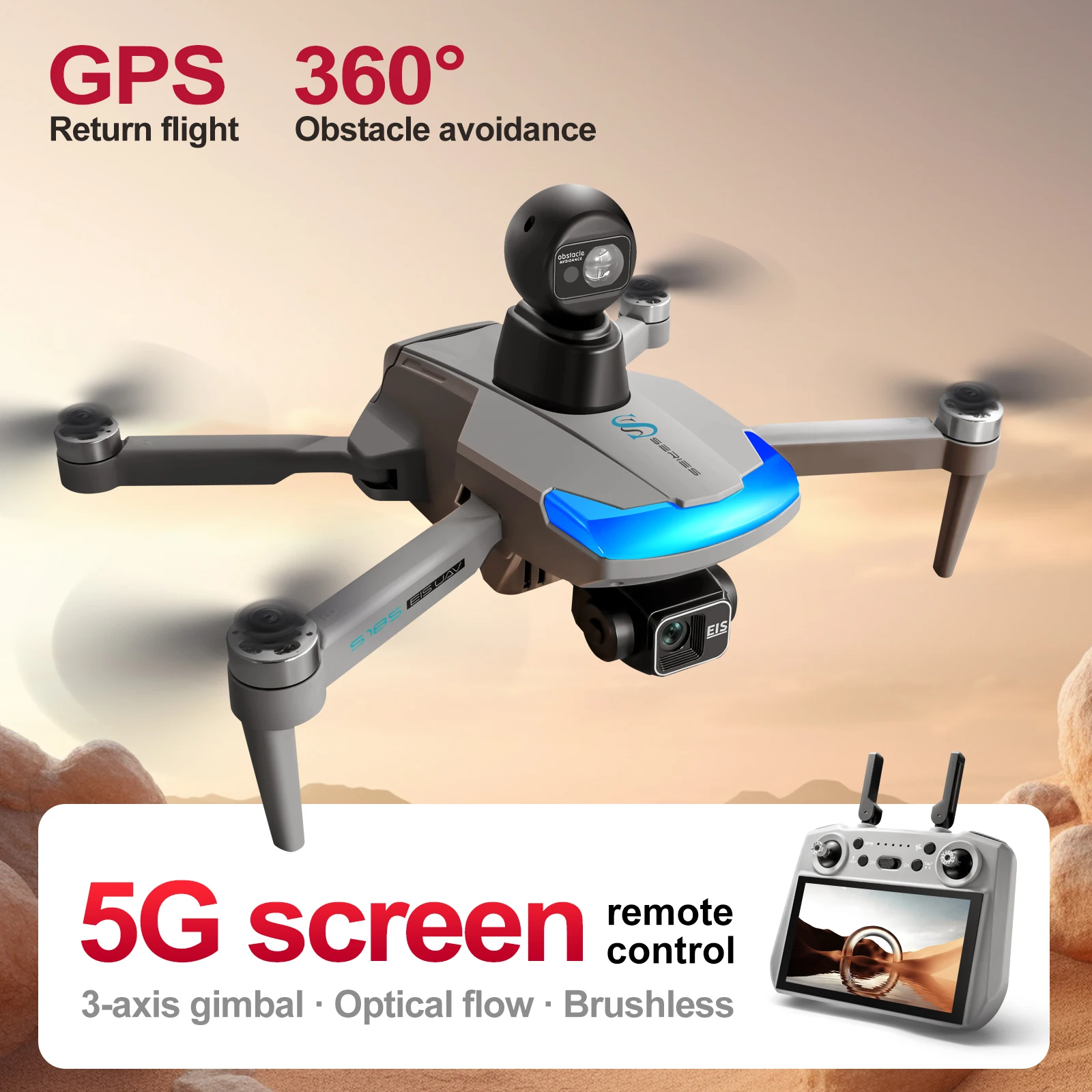 Drone Kit Professional - S185 drone profissional 2.7k hd câmera